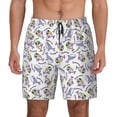 thumbnail image 1 of Kdxio Monkey Submarine Captain Print Men's Swim Trunks with Compression Liner 7 Inch Inseam Quick Dry Swim Shorts, 1 of 7