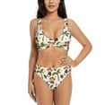 thumbnail image 1 of Kdxio Monkeys Swinging from Palms Print Women's 2 Piece High Waisted Wrap Spaghetti Strap Summer Swimsuit Bikini Set-XX-Large, 1 of 7