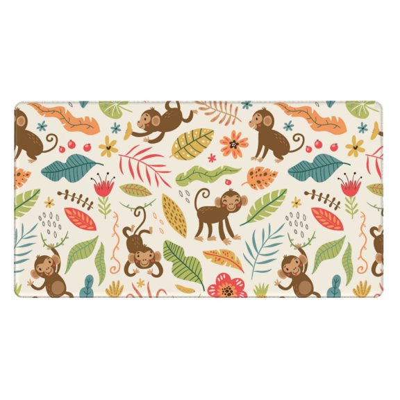 Kdxio Monkeys in the Jungle Print Large Gaming Mouse Pad,Non-Slip Base,Water Resist Keyboard Pad for Gamer,Office & Home,29.5 x 15.8 in