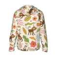 thumbnail image 1 of Kdxio Monkeys in the Jungle Print Women Men Sun Protection UPF 50+ Jackets Zip Up Long Sleeve Hoodie Hiking Lightweight with Pockets, 1 of 7