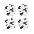 thumbnail image 1 of Kdxio Monochrome Flying Ravens Funny Coasters,4 Pcs Leather Coasters,Housewarming Gifts,Protect Furniture from Water Marks Scratch and Damage, 1 of 1