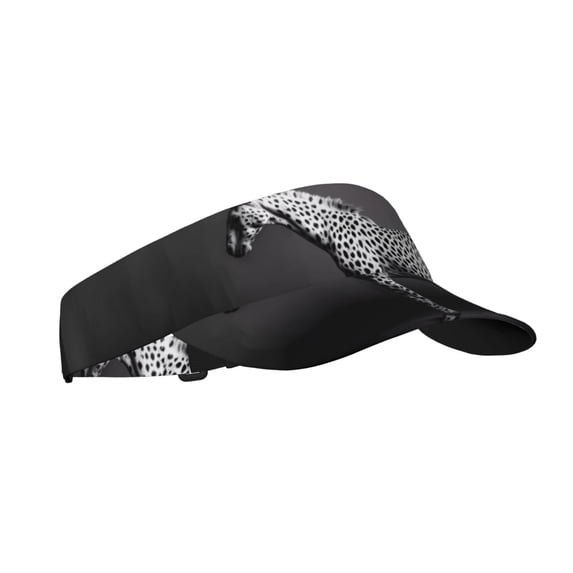Kdxio Monochrome Leopard Horse Print Sun Visor Hat Golf Visor Adjustable Velcro Outdoor Sports Cap for Men Women