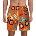 thumbnail image 1 of Kdxio Monster Truck Print Men'S Swim Trunks With Compression Liner 7 Inch Inseam Quick Dry Swim Shorts, 1 of 7