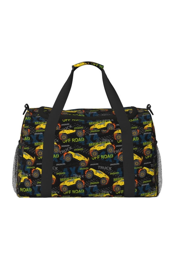 Monster Truck1 Travel Duffel Bag Gym Bag Weekender Travel Bag Gym Bag for Women &Men Airplane Travel Essentials for Flying