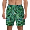 thumbnail image 1 of Kdxio Monstera Leaves Print Men'S Swim Trunks With Compression Liner 7 Inch Inseam Quick Dry Swim Shorts, 1 of 7