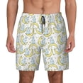 thumbnail image 1 of Kdxio Moon And Rabbit Print Men's Swim Trunks with Compression Liner 7 Inch Inseam Quick Dry Swim Shorts, 1 of 7