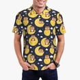 thumbnail image 1 of Kdxio Moon Bear Print Men's Short Sleeve Polo Shirt,Midweight Men's Shirt, 1 of 6