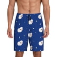 thumbnail image 1 of Kdxio Moon Lamb Print Mens Sleep Shorts Bottoms Soft Comfy Pajama Wear Pants with Drawstring Pockets, 1 of 7