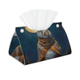 thumbnail image 1 of Kdxio Moon Night Sky Cute Rabbit Print Tissue Box Cover,Modern PU Leather Rectangular Tissue Box Holder for Bathroom Living Room Bedroom Office Desk Car Home, 1 of 1