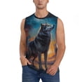 thumbnail image 1 of Kdxio Moonlit Night Sky Wolf for Men's Muscle T-shirt,Sleeveless for Workout Running Athletic Gym Lounge Casual, 1 of 5