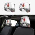 thumbnail image 1 of Kdxio Moose Kissing Under Mistletoe Pattern Print 2 Piece Car Head Rest Covers Set Auto Front/Rear Seats Headrest Cover Universal Fit Most Cars,Sedan, SUV, 1 of 9