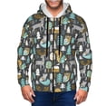 thumbnail image 1 of Kdxio Moose Squirrel owls tree Print Men Hoodies Casual Hoodies for Men with Zip Pockets Full Zip Long Sleeve Sweatshirt Sports Hooded Jacket-XX-Large, 1 of 5