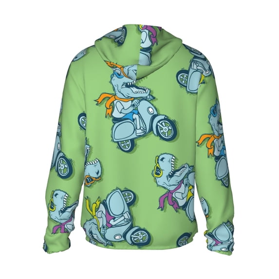 Kdxio Motorcycle Riding Dinosaur Print Women Men Sun Protection UPF 50+ Jackets Zip Up Long Sleeve Hoodie Hiking Lightweight with Pockets