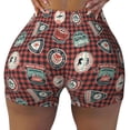thumbnail image 1 of Kdxio Mountain Adventure Badges Print Workout Shorts for Women Seamless Soft Smooth Gym Yoga Scrunch Active Shorts, 1 of 5