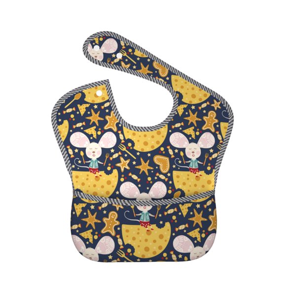 Kdxio Mouse Cheese Bibs For Babies, Baby Bibs for Eating, Toddler Bibs, Waterproof Bibs, Feeding Bibs, for Toddlers, Boys, Girls
