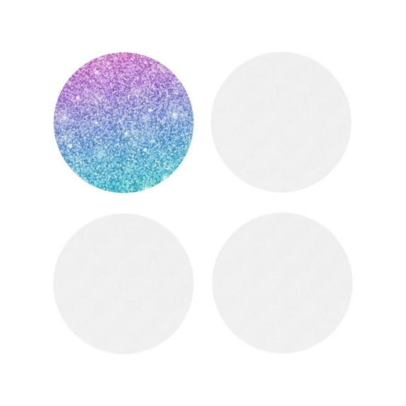 Kdxio Multicolor Glitter Funny Coasters,4 Pcs Leather Coasters,Housewarming Gifts,Protect Furniture From Water Marks Scratch And Damage