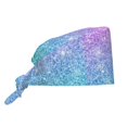 thumbnail image 1 of Kdxio Multicolor Glitter Pattern Turban Hat for Women Men Comfortable Adjustable Cleaning Working Cap with Sweatband, 1 of 8