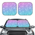 thumbnail image 1 of Kdxio Multicolor Glitter Print 2-Piece Sun Shade Front Windshield - Foldable Car Front Window Sunshades For Most Sedans Suv Truck, 1 of 6