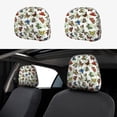 thumbnail image 1 of Kdxio Multicolored Butterflies Pattern Print 2 Piece Car Head Rest Covers Set Auto Front/Rear Seats Headrest Cover Universal Fit Most Cars,Sedan, SUV, 1 of 9