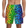 thumbnail image 1 of Kdxio Multicolored Butterflies Print Men'S Swim Trunks With Compression Liner 7 Inch Inseam Quick Dry Swim Shorts, 1 of 7