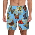 thumbnail image 1 of Kdxio Multicolored Butterflies Print Men'S Swim Trunks With Compression Liner 7 Inch Inseam Quick Dry Swim Shorts, 1 of 7