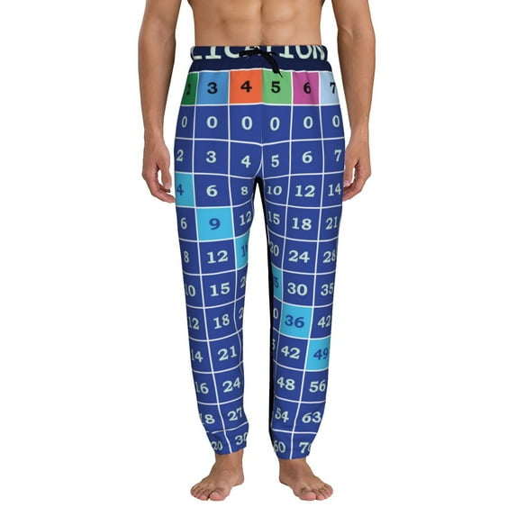 Kdxio Multiplication Table Pattern Joggers,Sweatpants for Men with Pockets-Small