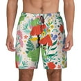 thumbnail image 1 of Kdxio Mushroom And Frogs Print Men'S Swim Trunks With Compression Liner 7 Inch Inseam Quick Dry Swim Shorts, 1 of 7