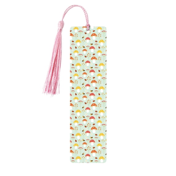 Kdxio Mushroom Bee Print Metal Tassel Bookmarks,Perfect Gift for Art Lovers and Bookworms Metal Bookmarks for Women