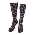 thumbnail image 1 of Kdxio Mushroom Doodle Funny Silky Novelty Funky Long Knee High Socks Soft 3D Print Cosplay Crazy Stockings for Men Women, 1 of 8