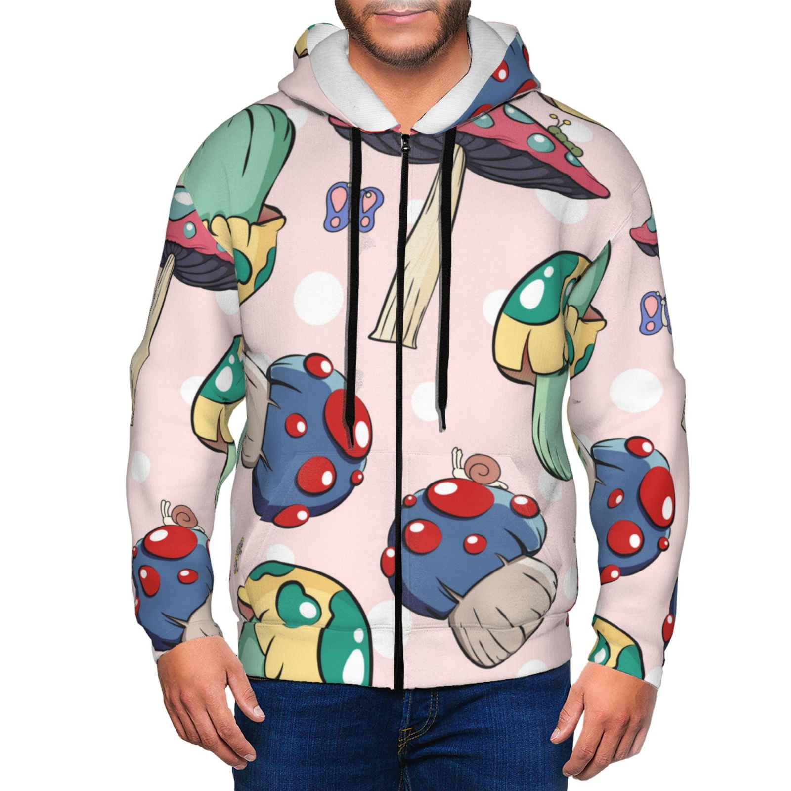 Mens Hoodies Zip Up Men's Zip-Up Hoodie With Pockets Lightweight