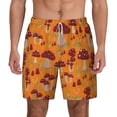 thumbnail image 1 of Kdxio Mushroom Print Men'S Swim Trunks With Compression Liner 7 Inch Inseam Quick Dry Swim Shorts, 1 of 7