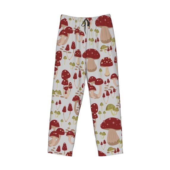 Kdxio Mushroom Print Men's Sleep Pajama Pant Lounge Pants with Pockets