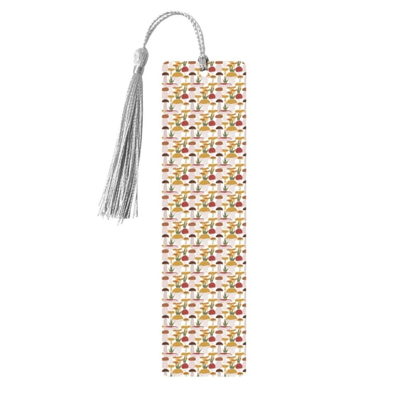 Kdxio Mushroom Print Metal Tassel Bookmarks,Perfect Gift for Art Lovers and Bookworms Metal Bookmarks for Women