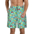 thumbnail image 1 of Kdxio Mushrooms Pattern Mens Casual Shorts - Drawstring Summer Beach Sports Shorts for Men, 1 of 9