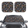 thumbnail image 1 of Kdxio Mushrooms Print 2-Piece Sun Shade Front Windshield - Foldable Car Front Window Sunshades For Most Sedans Suv Truck, 1 of 6