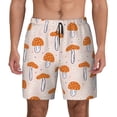 thumbnail image 1 of Kdxio Mushrooms Print Men's Swim Trunks with Compression Liner 7 Inch Inseam Quick Dry Swim Shorts, 1 of 5