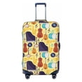 thumbnail image 1 of Kdxio Musical Instruments Pattern Luggage Cover for Travel,Elastic and Durable,Fits 18-32 Inch,-No luggage included, 1 of 8