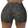 thumbnail image 1 of Kdxio Musical Notes Print Workout Shorts for Women Seamless Soft Smooth Gym Yoga Scrunch Active Shorts, 1 of 5
