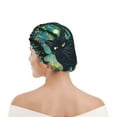 thumbnail image 1 of Kdxio Mystical Black Cat Fireflies Print Shower Cap for Women,Elastic and Reusable,Double Waterproof Layers Bathing Hat, 1 of 6