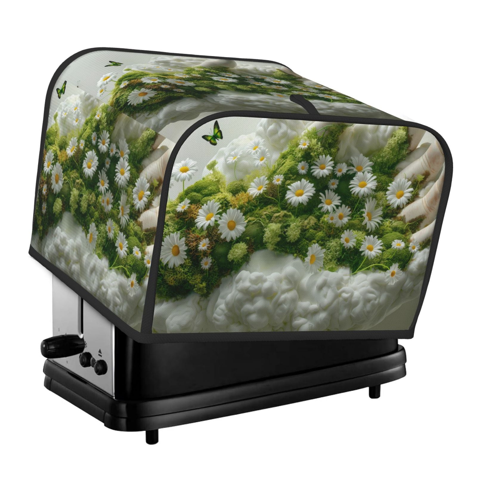 Kdxio Nature Hand Daisies Art Print Toaster Cover Bread Machine Cover