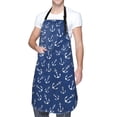 thumbnail image 1 of Kdxio Nautical Anchors Apron with Pockets Adjustable Kitchen Aprons for Men Women Waterproof Aprons for Cooking,Drawing,Crafting, Baking Household Cleaning, 1 of 8