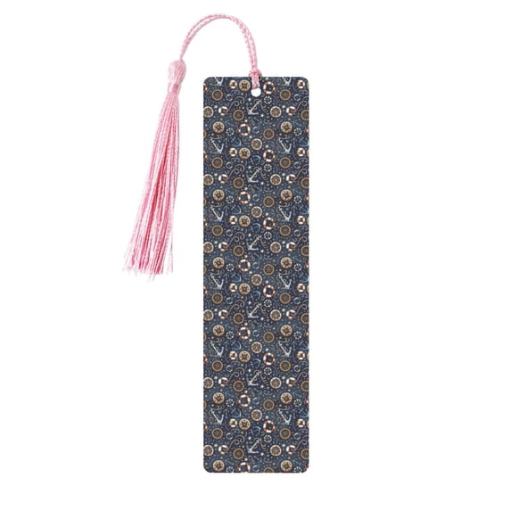Kdxio Nautical Print Metal Tassel Bookmarks,Perfect Gift for Art Lovers and Bookworms Metal Bookmarks for Women