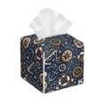 thumbnail image 1 of Kdxio Nautical Print Tissue Box Cover,Square Decorative PU Leather Facial Paper Case Organizer Holder Dispenser for Bathroom,Night Stands,Desk,Car 5.2''X5.2''X5.2'', 1 of 8
