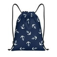 thumbnail image 1 of Kdxio Nautical Themed Simple Anchors Print Drawstring Backpack Bag,Waterproof Draw String Back Sack, Gym Drawstring Bags Swim Bag For Unisex, 1 of 9