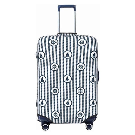 Kdxio Nautical1 Pattern Luggage Cover for Travel,Elastic and Durable,Fits 18-32 Inch,Anti-Scratch Suitcase Protector-No luggage included