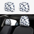 thumbnail image 1 of Kdxio Navy Blue Anchors Pattern Print 2 Piece Car Head Rest Covers Set Auto Front/Rear Seats Headrest Cover Universal Fit Most Cars,Sedan, SUV, 1 of 9