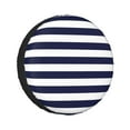 thumbnail image 1 of Kdxio Navy Blue And White Stripes for Tire Cover Wheel Protectors Tyre Covers Weatherproof Wheel Covers Universal Fit for Trailer Rv SUV Truck Camper Travel Trailers 17 inch, 1 of 8