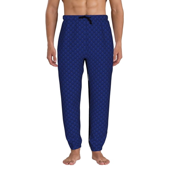 Kdxio Navy Blue Pattern Joggers,Sweatpants for Men with Pockets-3X-Large