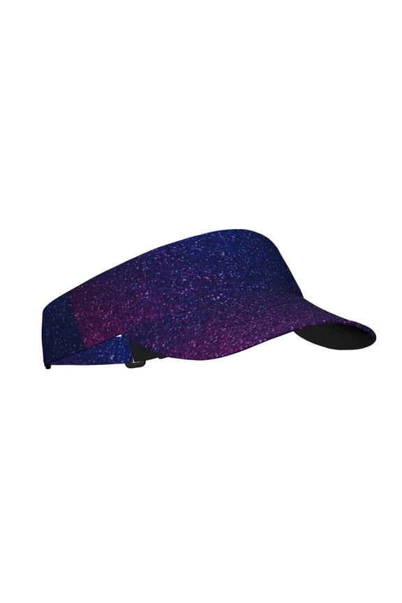 Neon Glitter Print Sun Visor Hat Golf Visor Adjustable Velcro Outdoor Sports Cap for Men Women