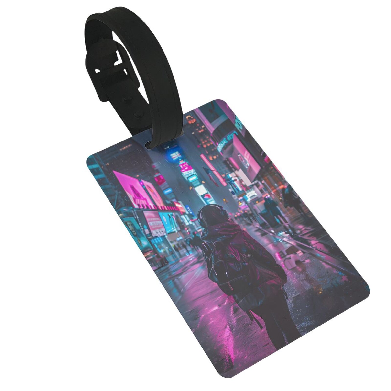 Etichetta Bagaglio Neon Colorata In Silicone, Omaggio A Homestreet, Accessorio Da Viaggio Pratico E Visibilissimo (Nero, Taglia Unica)